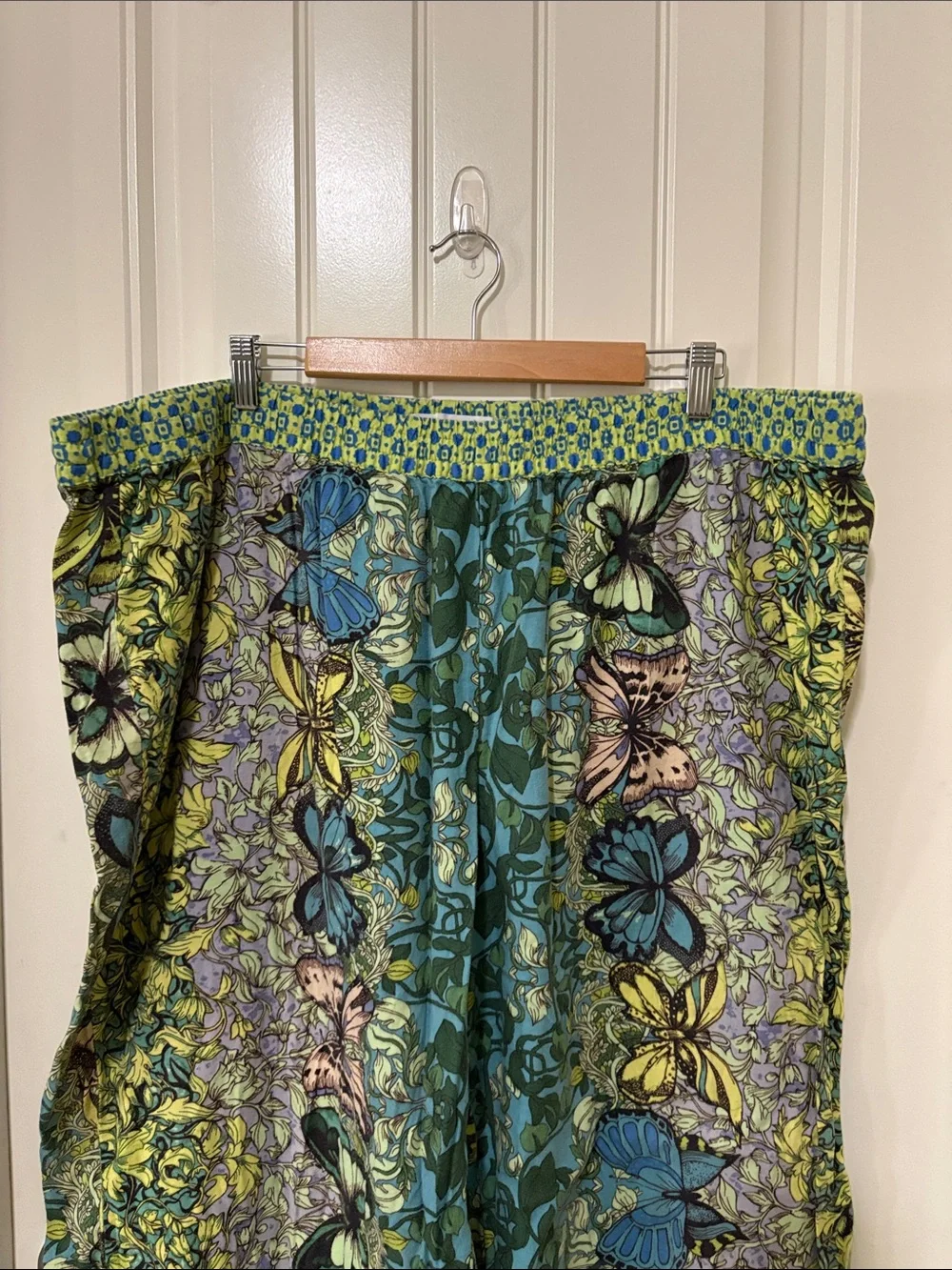 Anthropologie Alexandra Farmer Secret Garden Floral Butterfly Pajama Pants - Picture 2 of 9